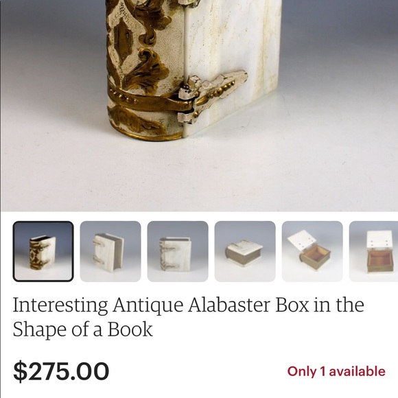 Vintage antique alabaster box book - Picture 12 of 12